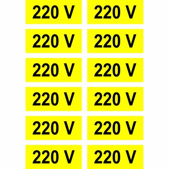 Indicator autocolant - Atentie 220v - set 12 buc autocolant - 7x3cm/eticheta, 15x20 cm Indicator autocolant - Atentie 220v - set 12 buc autocolant - 7x3cm/eticheta, 15x20 cm