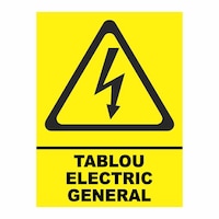 Indicator autocolant - Tablou electric general, 15x20 cm