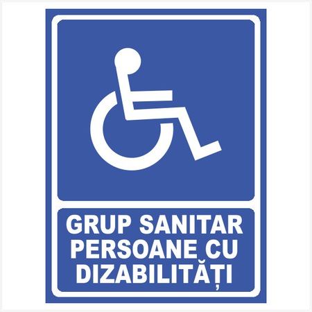 Indicator Autocolant Grup Sanitar Persoane Dizabilitati 20x26 Cm Emag Ro