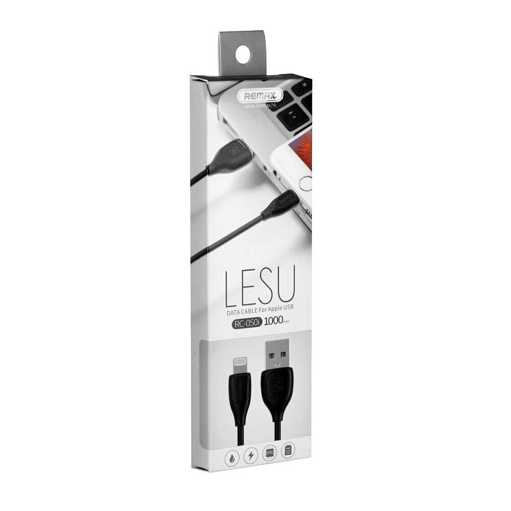 Cablu de incarcare si transfer date iPhone, Remax Power Charge, 1M, 1.2A , Negru