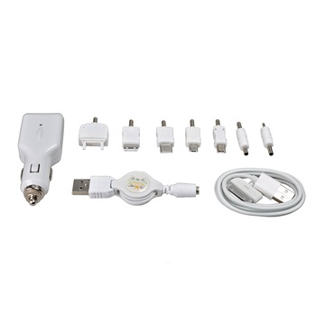 Incarcator auto Automax de la priza auto cu iesire USB si adaptoare telefoane mobile Incarcator auto Automax de la priza auto cu iesire USB si adaptoare telefoane mobile