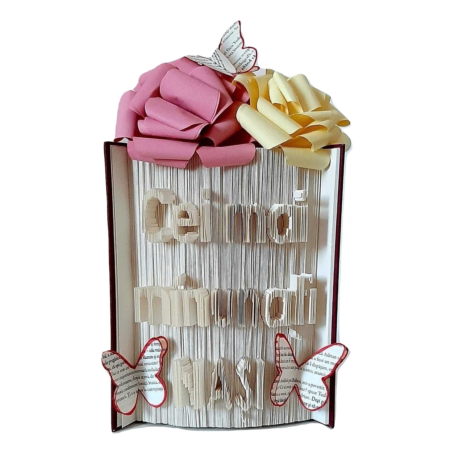 Carte Sculptata - Cei mai minunati Nasi, visiniu, 20x15cm