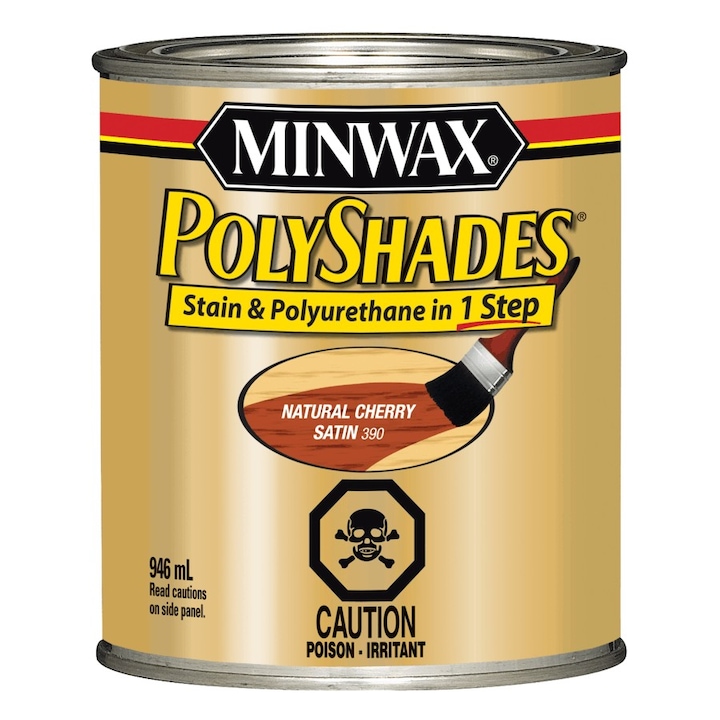 Minwax PolyShades 275 VOC лак за дърво, естествена череша, сатен, 0,236 л