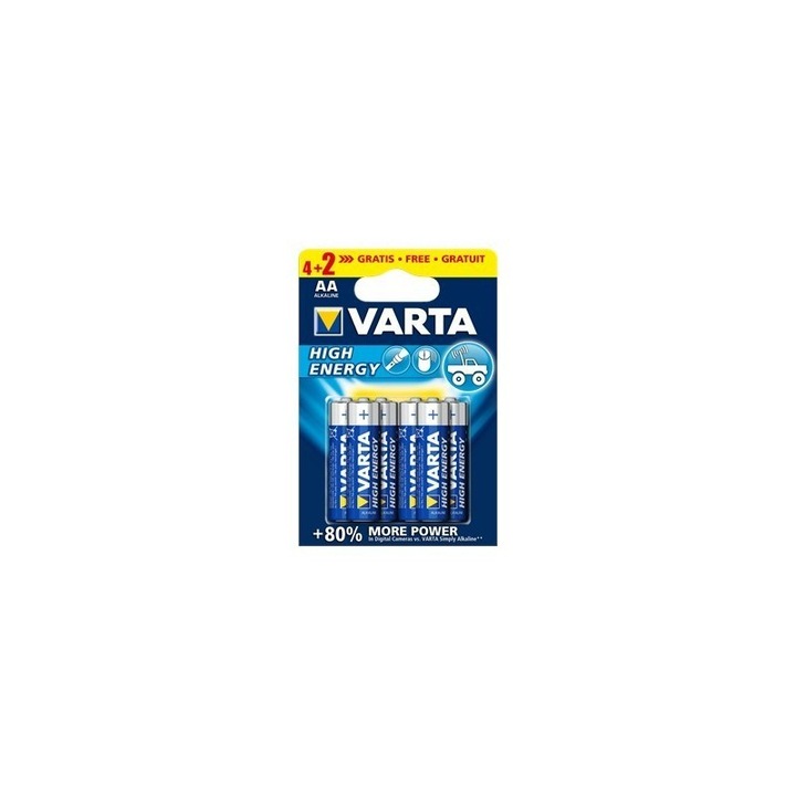 Baterii Varta Hight Energy tip AA 1.5 V, blister 6 bucati