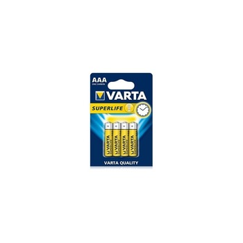 Baterii Varta SuperLIfe tip AAA 1.5 V, blister 4 bucati Baterii Varta SuperLIfe tip AAA 1.5 V, blister 4 bucati