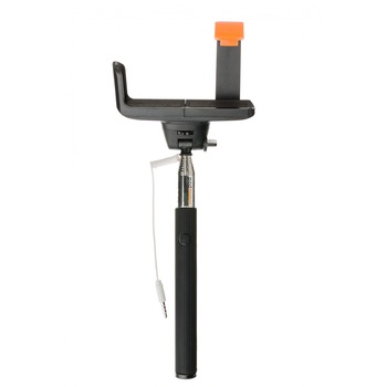 Silicon Holder Selfi Stick, KABELWELT, GKWHRss02/01, cu actionare a shutter-ului prin cablu, Negru Silicon Holder Selfi Stick, KABELWELT, GKWHRss02/01, cu actionare a shutter-ului prin cablu, Negru