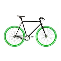 Bicicleta Single Speed/Fixie SXT ,Negru/Verde,700C,58