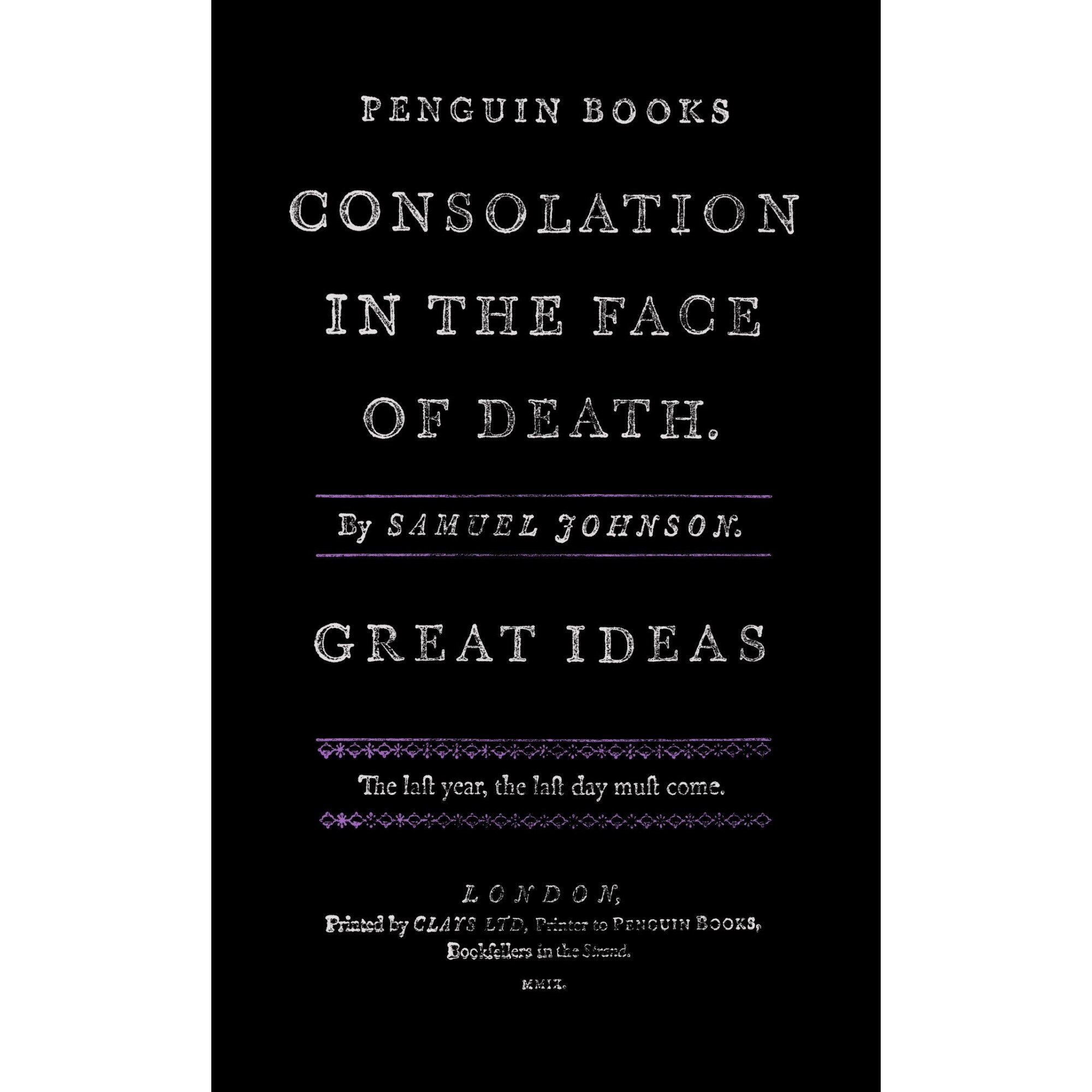 Consolation in the Face of Death, Johnson Samuel