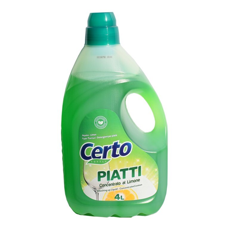 Detergent concentrat de vase de lamaie, Certo, 4litri