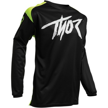 Tricou enduro pentru copii Sector Link Negru/Verde Fluorescent, L, Thor Tricou enduro pentru copii Sector Link Negru/Verde Fluorescent, L, Thor