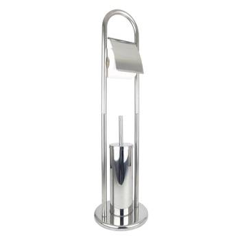 Perie wc cromata Sta cu suport tip stativ din inox pentru hartie igienica Perie wc cromata Sta cu suport tip stativ din inox pentru hartie igienica