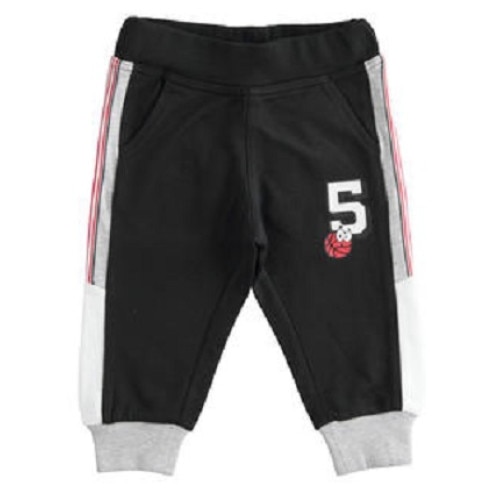 Pantaloni sport baieti Ido negri cu dunga, Negru