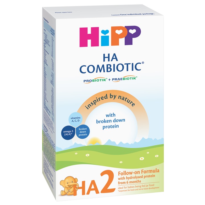 Lapte, Hipp HA 2 combiotic, Lapte de sugari, 350g, de la 6 luni