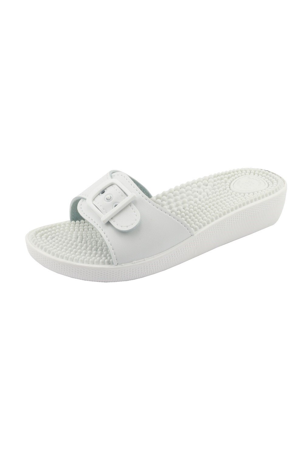 Papuci dama, Silva, 03/C 1Fibbia, Alb, Pvc