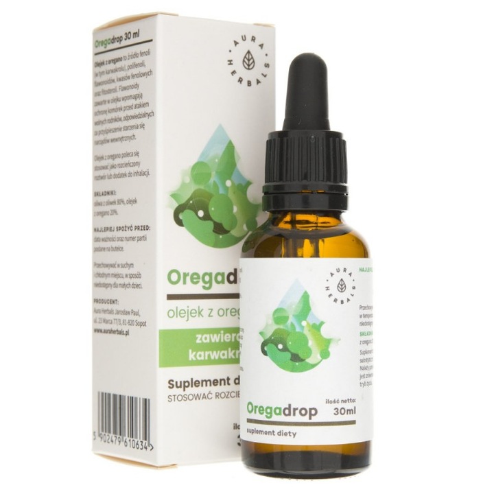 Хранителна добавка Oil of Oregonadrop Oregano Aura Herbals, 30 ml капки