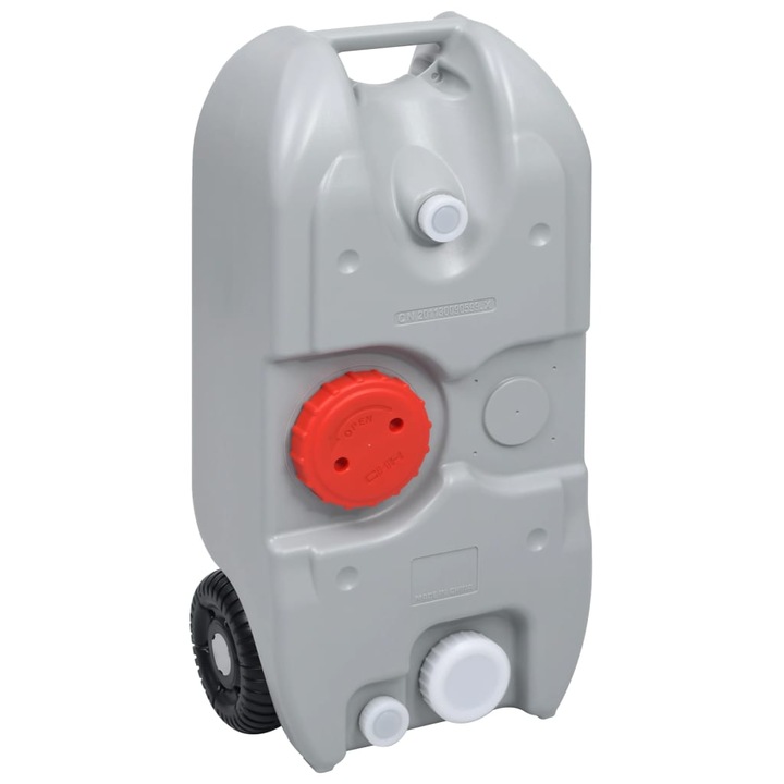 Rezervor de apa cu roti pentru camping vidaXL, gri, 40 L