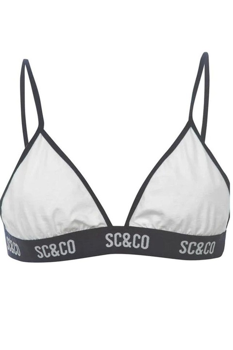 Дамски бански Soul Cal Plain Bralette, горнище, Черен/Бял, M EU