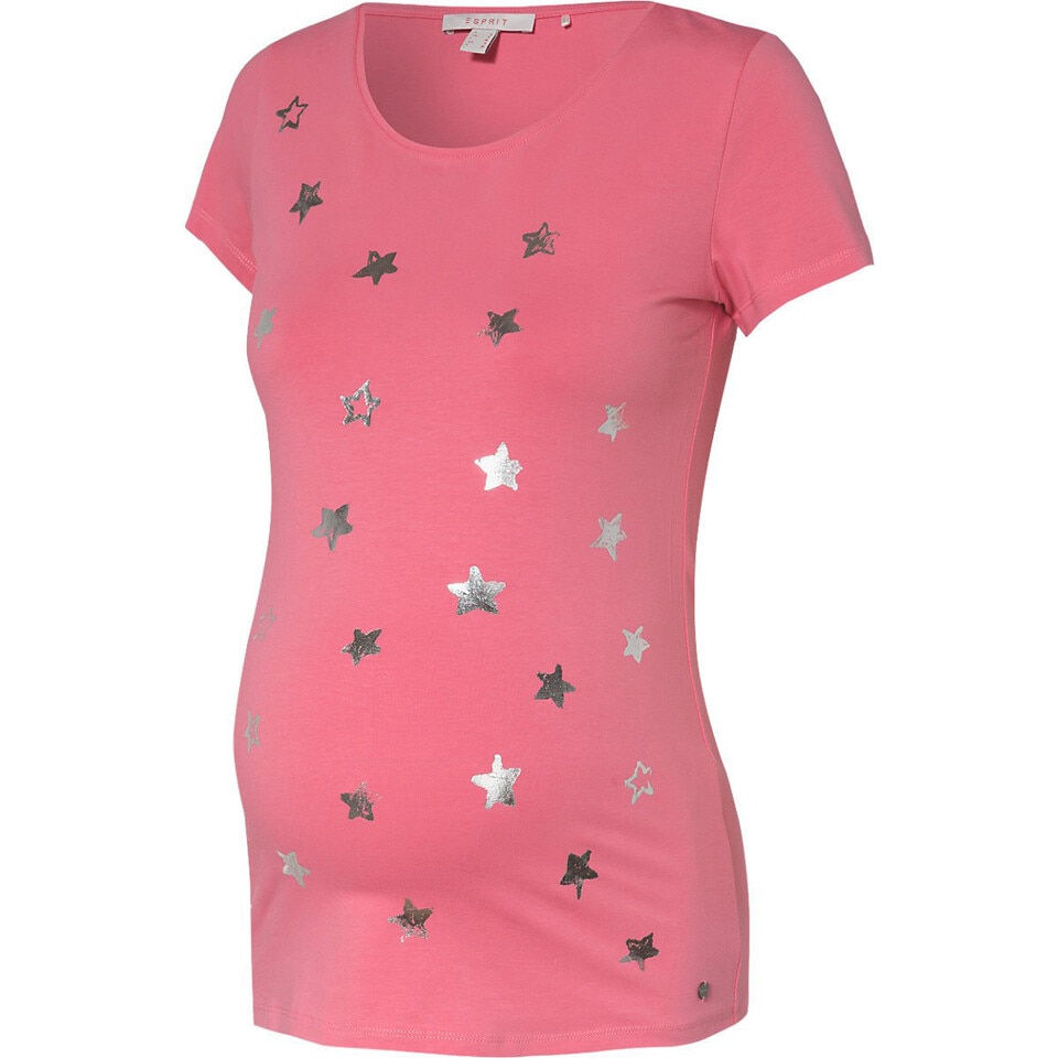 Tricou cu imprimeu gravide, Esprit, roz, marimea M