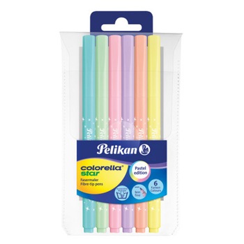 Set 6 Carioci Pelikan, varf tesit, seria colorella C302, varf 0,8 MM Set 6 Carioci Pelikan, varf tesit, seria colorella C302, varf 0,8 MM