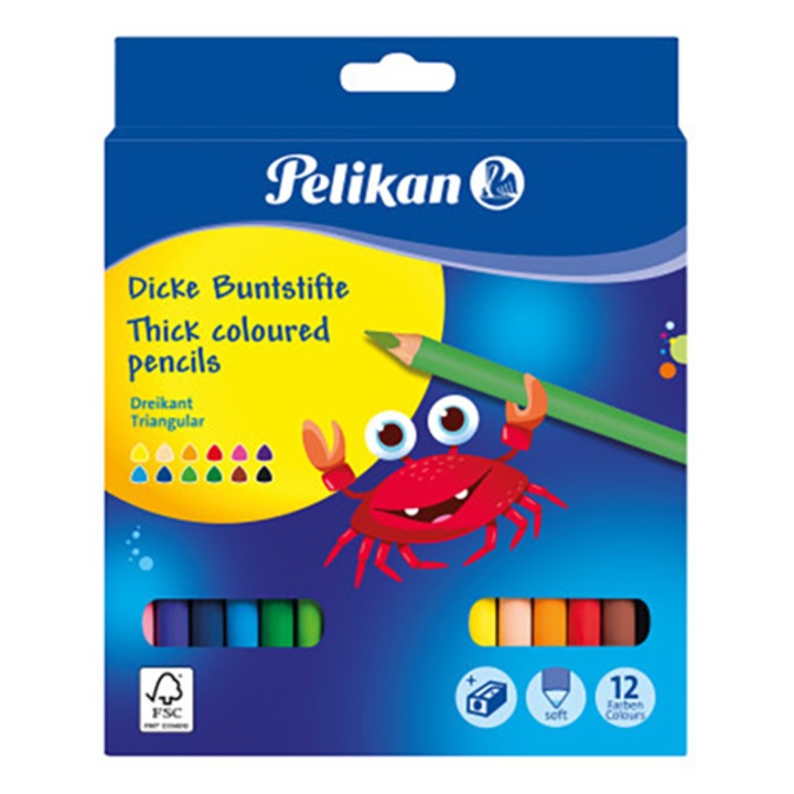 Pelikan Jumbo Színes ceruza + hegyező