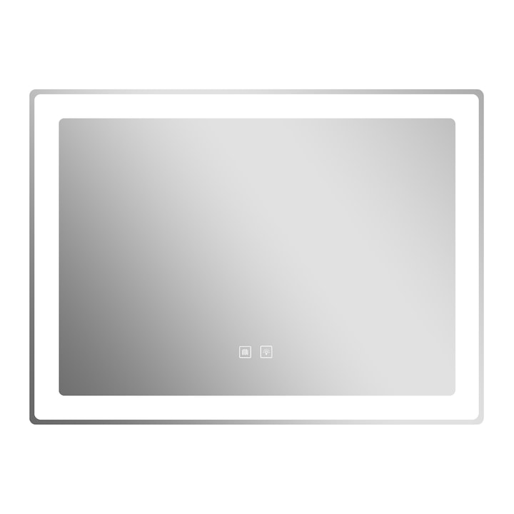 Oglinda Baie Dreptunghiulara cu iluminare LED si buton Touch 80 x 60