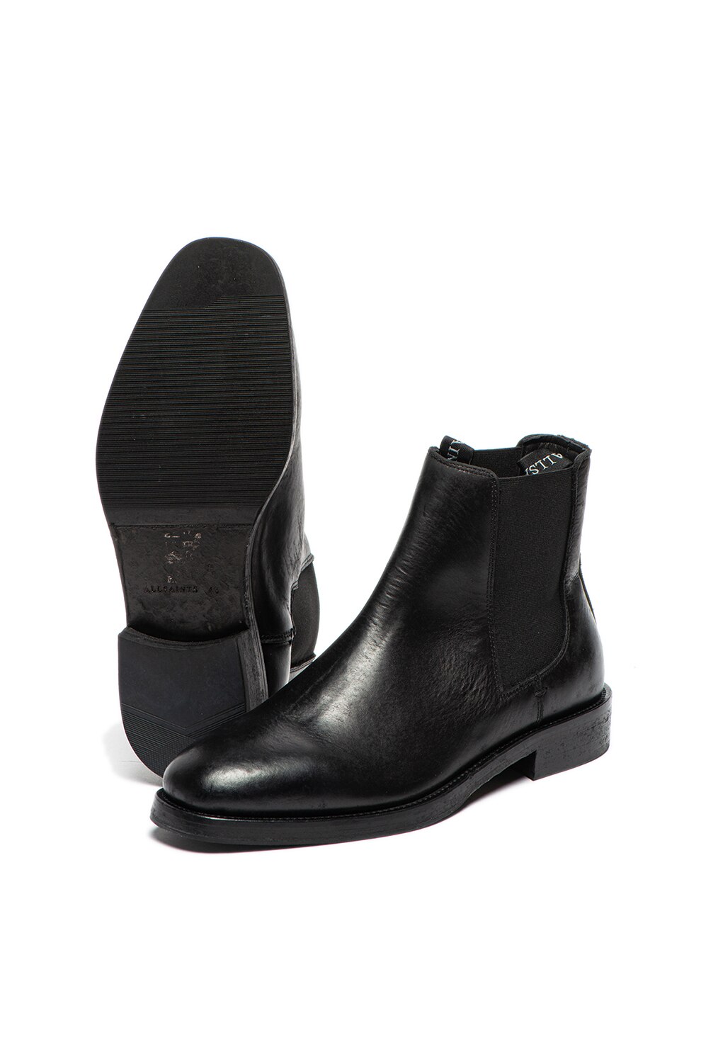 AllSaints Кожени боти Eli тип Chelsea, Черен, 45 eMAG.bg