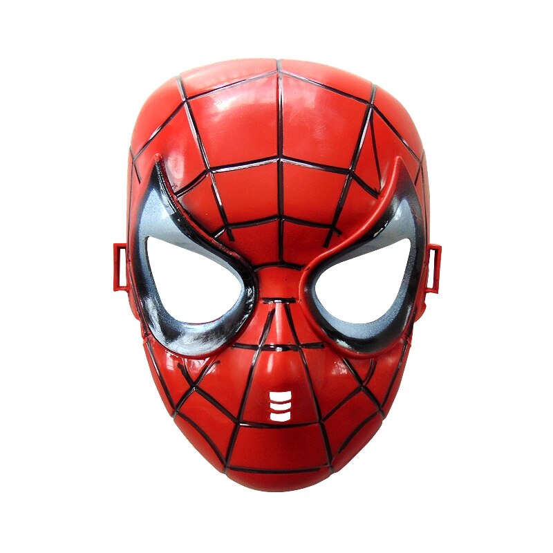 Masca Spiderman din plastic, cu banda elastica neagra