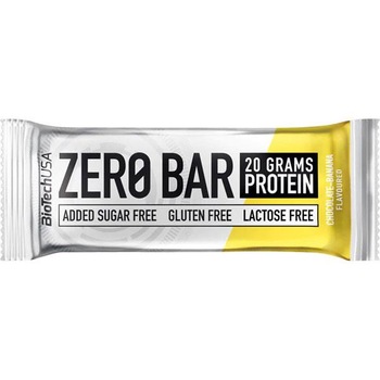 Baton cu Proteine Zero Bar Ciocolata cu Banane 50 grame x 20 bucati Bio Tech USA Baton cu Proteine Zero Bar Ciocolata cu Banane 50 grame x 20 bucati Bio Tech USA