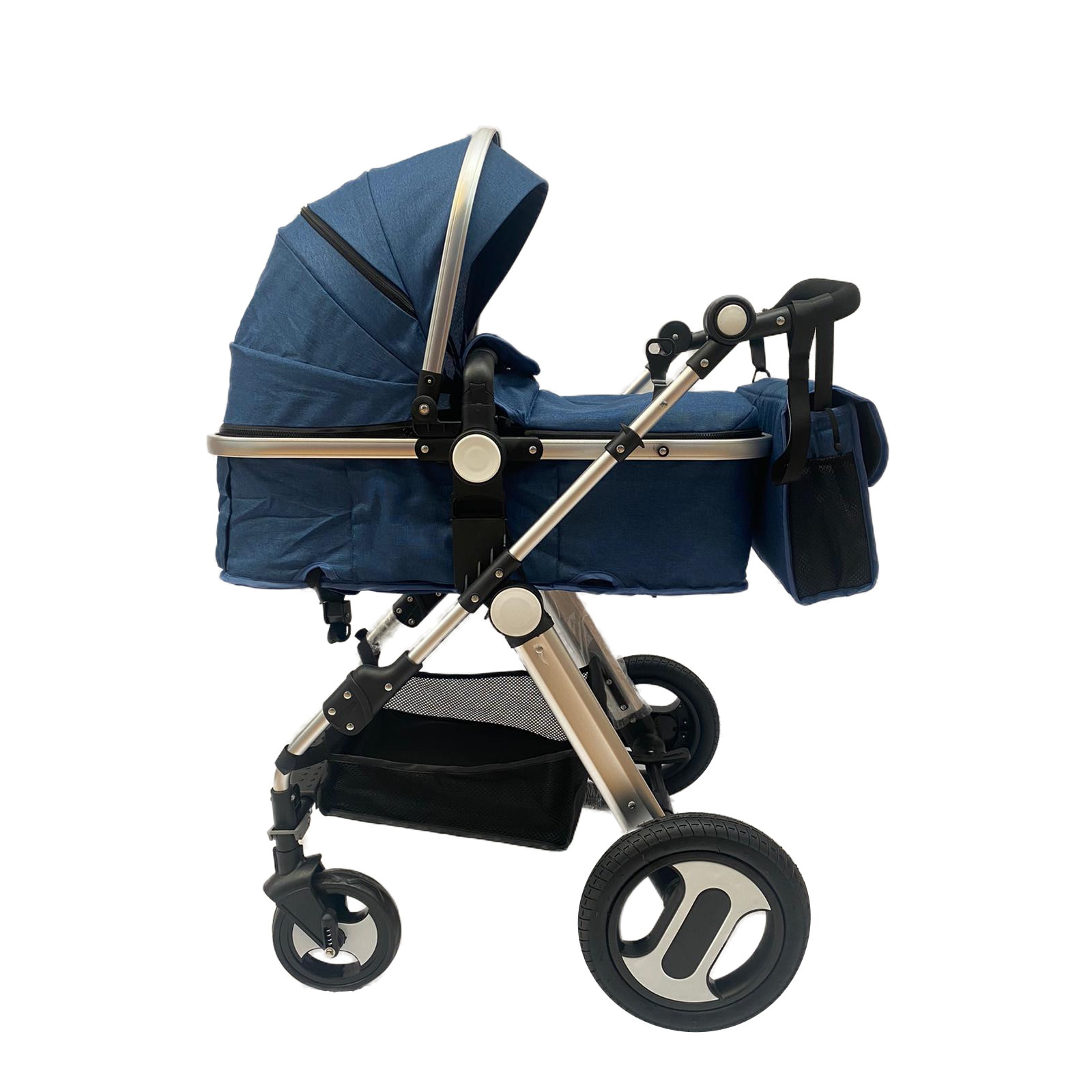 Carucior Reversibil, 2 in 1, transformabil landou-sport, Albastru, Unitoys