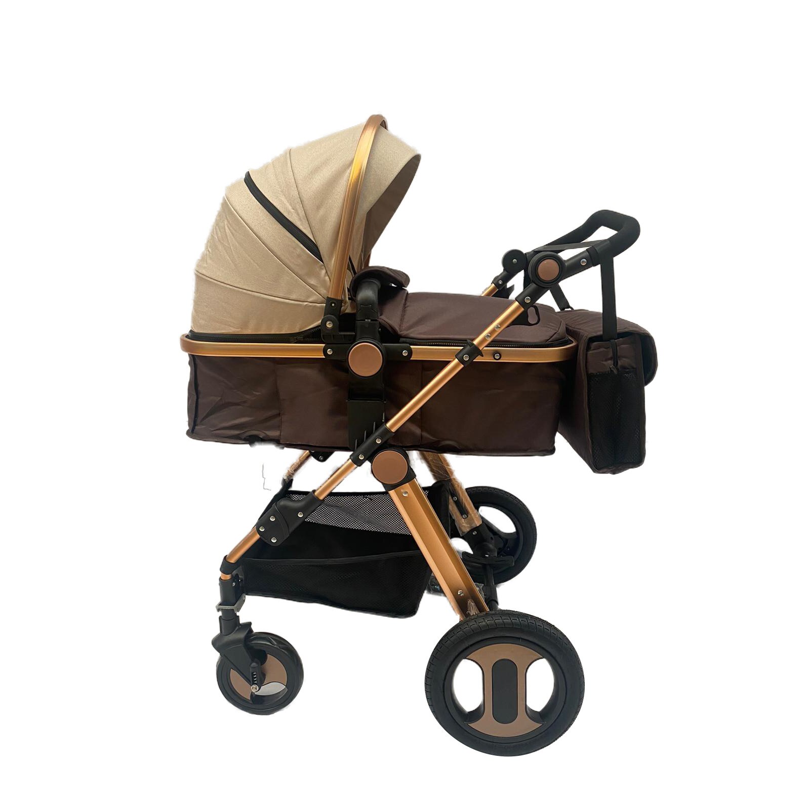 Carucior Reversibil, 2 in 1, transformabil landou-sport, Bej, Unitoys