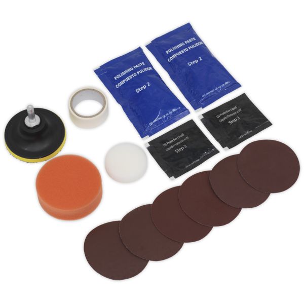 Kit restaurare faruri, Sealey