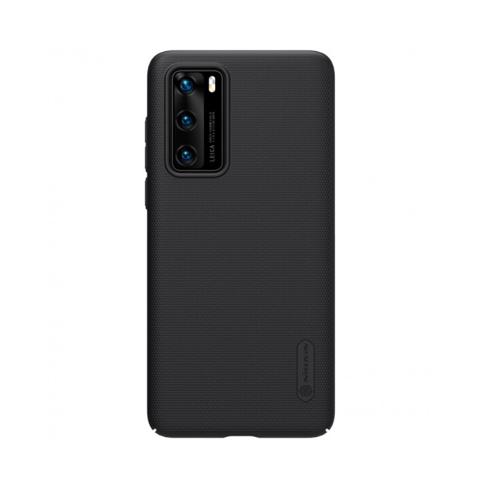 Husa protectie spate din plastic texturat, pentru Huawei P40- Nillkin Frosted Shield-Black
