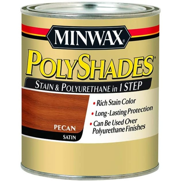 Lac pentru lemn Minwax PolyShades 275 VOC, Pecan, Satin, 0,946 l
