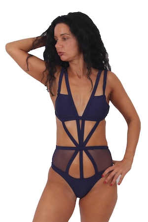 Costum De Baie Intreg Uni Albastru 40 Emag Ro