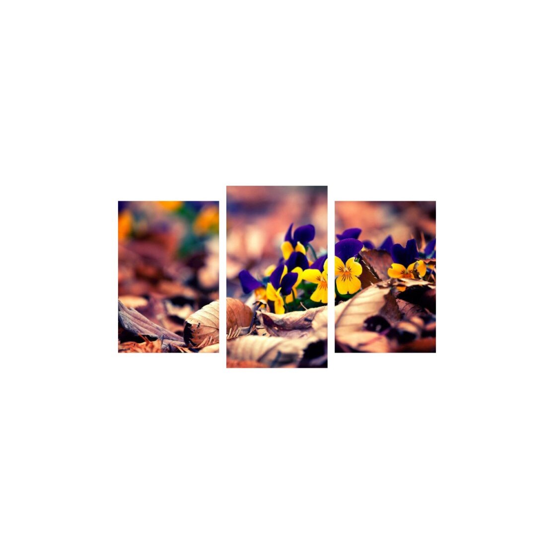 Tablou multicanvas 3 piese 150x90 cm, Flori model 3