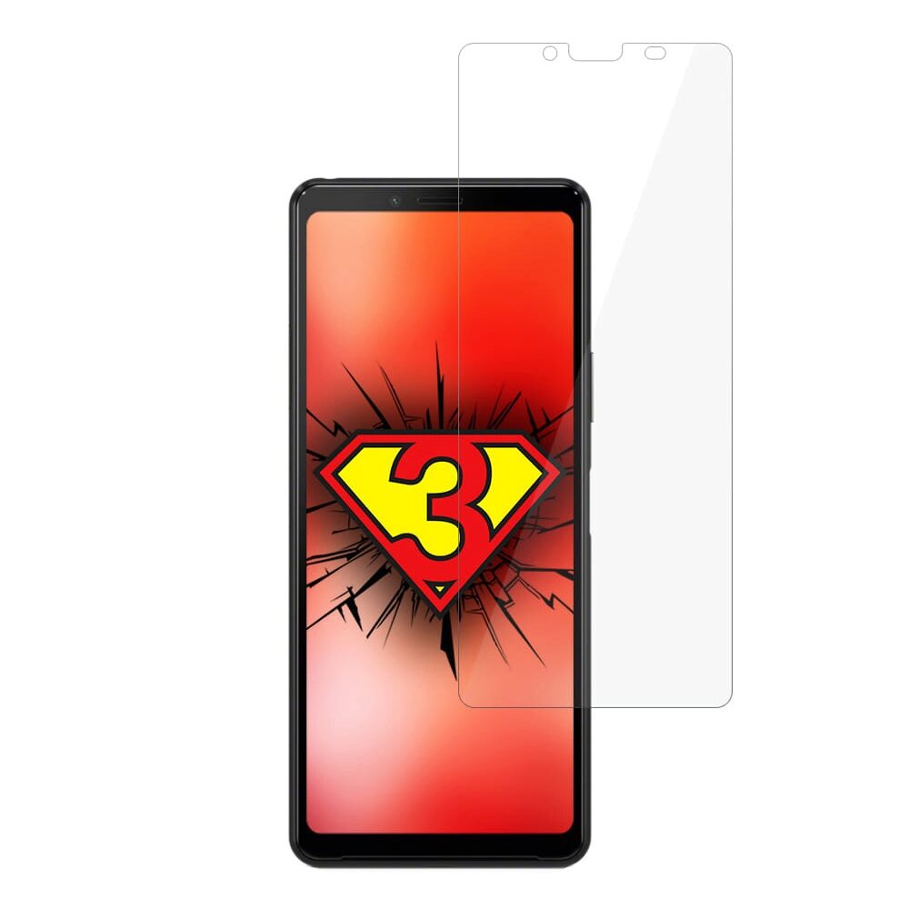 Folie Protectie Sticla Flexibila 3MK pentru Sony Xperia 10 II, Structura Incasabila, 7H, 0.3 mm, Transparenta