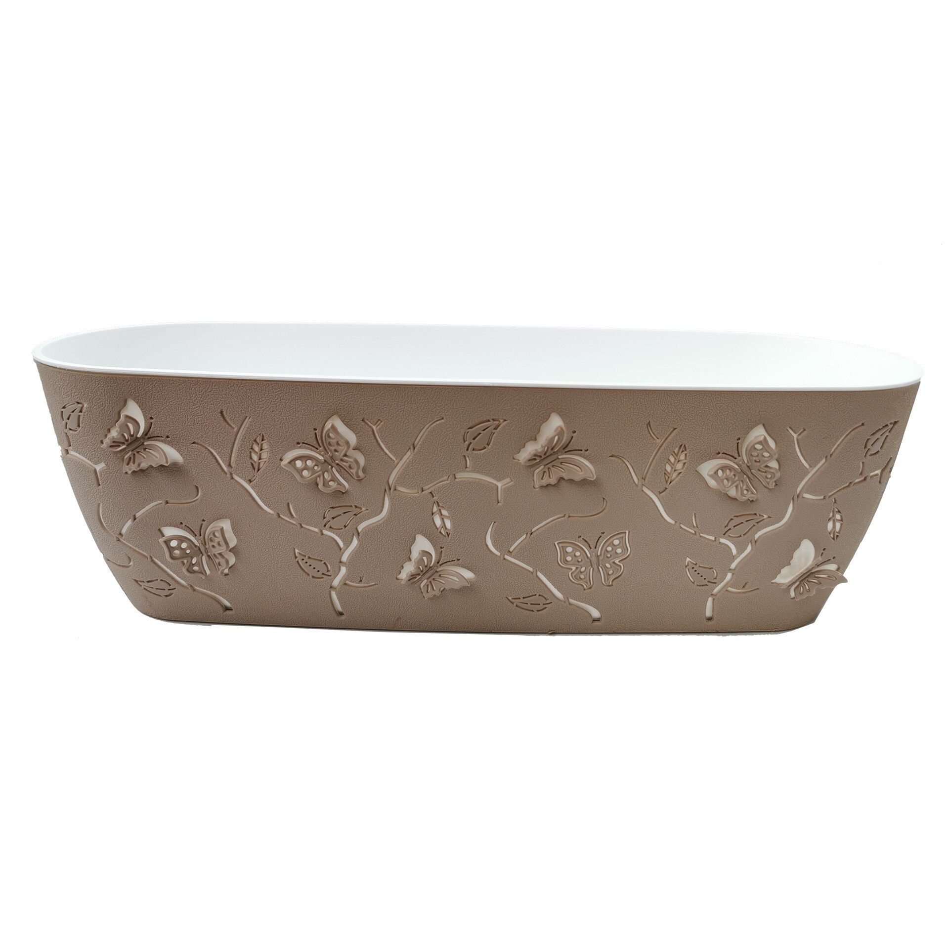 Jardiniera 3D mare 47 cm x 15 cm x 15 cm,bej