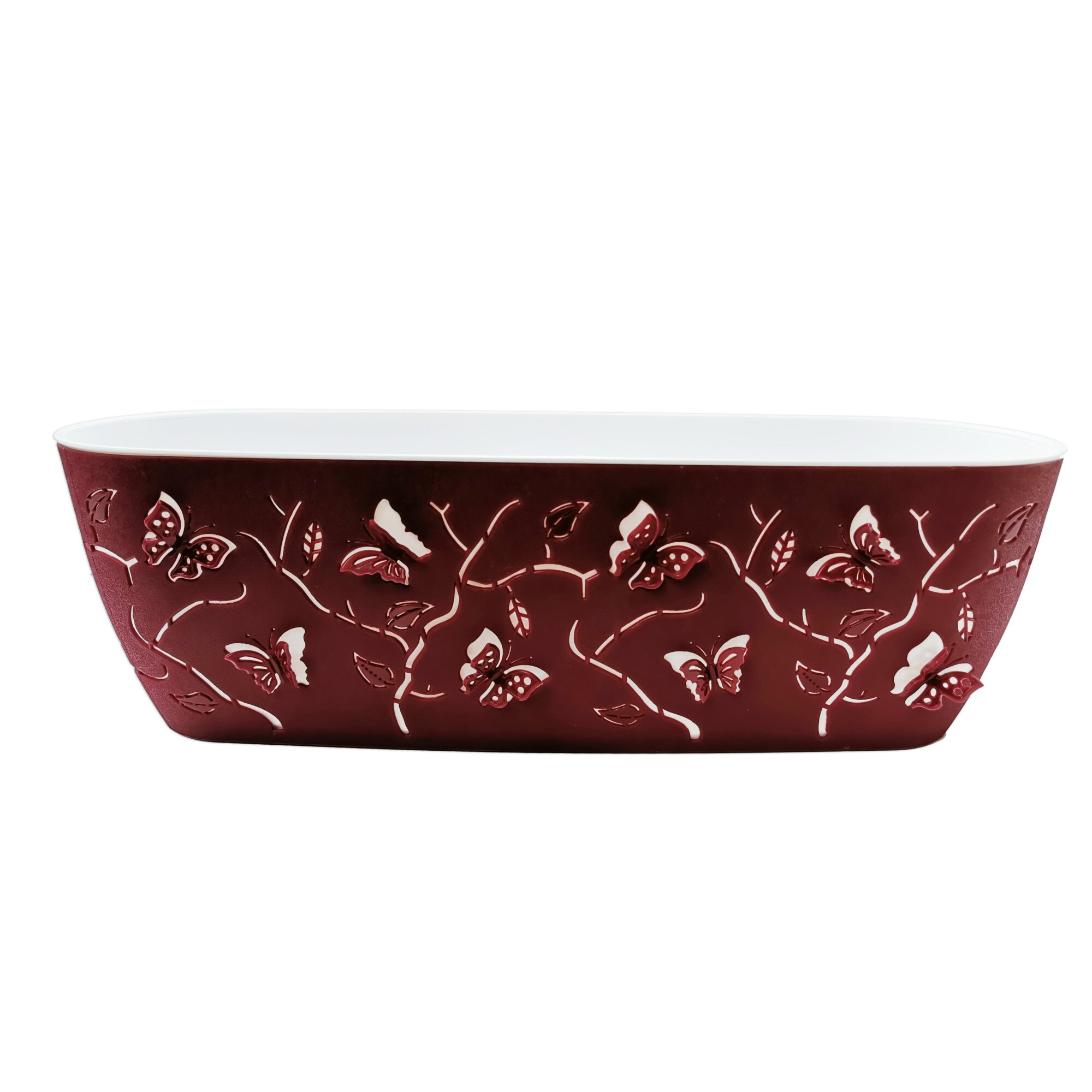 Jardiniera 3D mare 47 cm x 15 cm x 15 cm,rosu