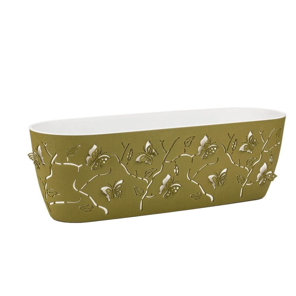 Jardiniera 3D mare 47 cm x 15 cm x 15 cm,verde