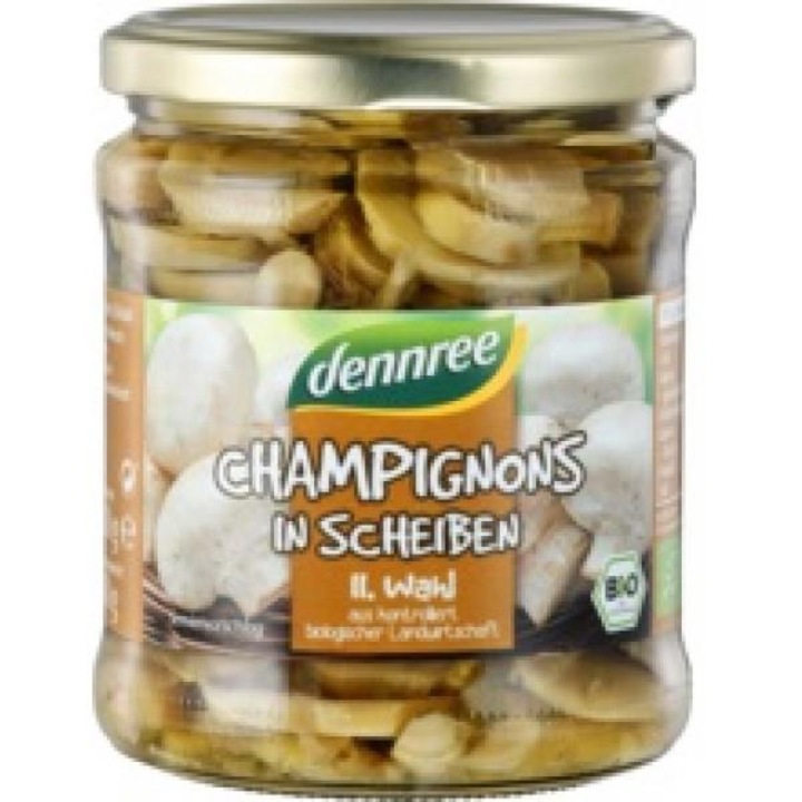 Szeletelt gomba üvegben Bio 280gr Dennree
