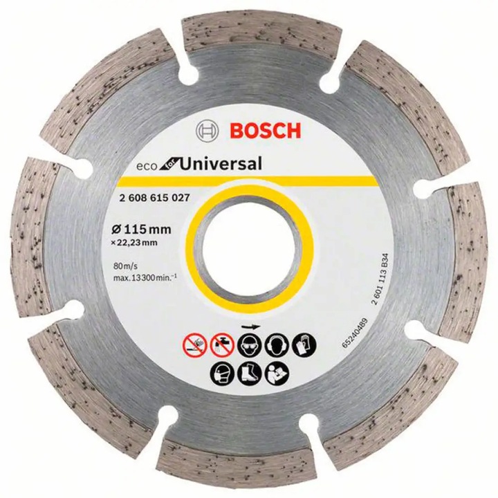 Disc diamantat pentru beton 115/22.23mm ECO Bosch V-2608615027