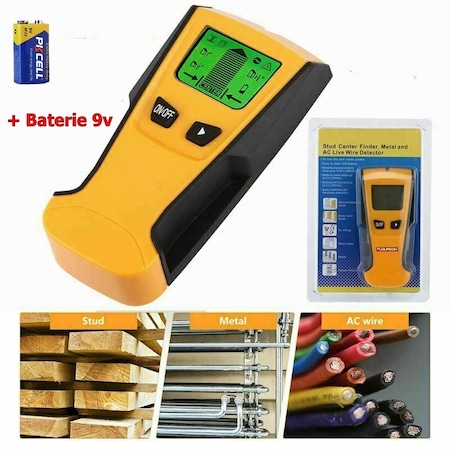 Detector Metal Lemn Tevi Priza Ascunsa Cabluri Electric Armatura Doza Perete Profil Rigips Bateria 9v Emag Ro