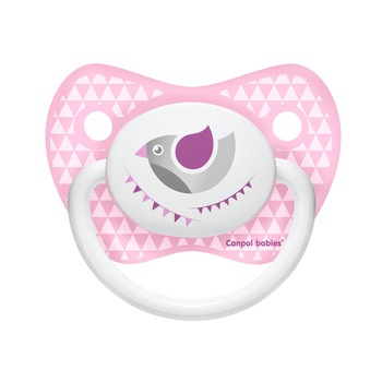 Suzeta silicon ortodontica 18 luni + LET'S CELEBRATE, roz, Canpol 23/281 Suzeta silicon ortodontica 18 luni + LET'S CELEBRATE, roz, Canpol 23/281