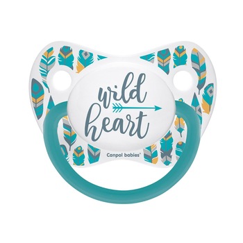 Suzeta silicon ortodontica 0-6 luni WILD NATURE, turcoaz, Canpol 23/285 Suzeta silicon ortodontica 0-6 luni WILD NATURE, turcoaz, Canpol 23/285