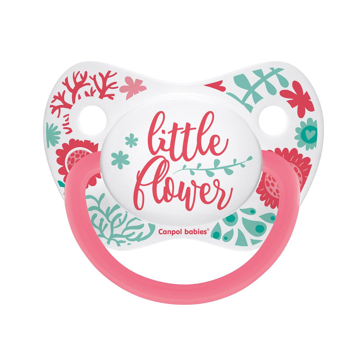 Suzeta silicon ortodontica 6-18 luni WILD NATURE, coral, Canpol 23/286