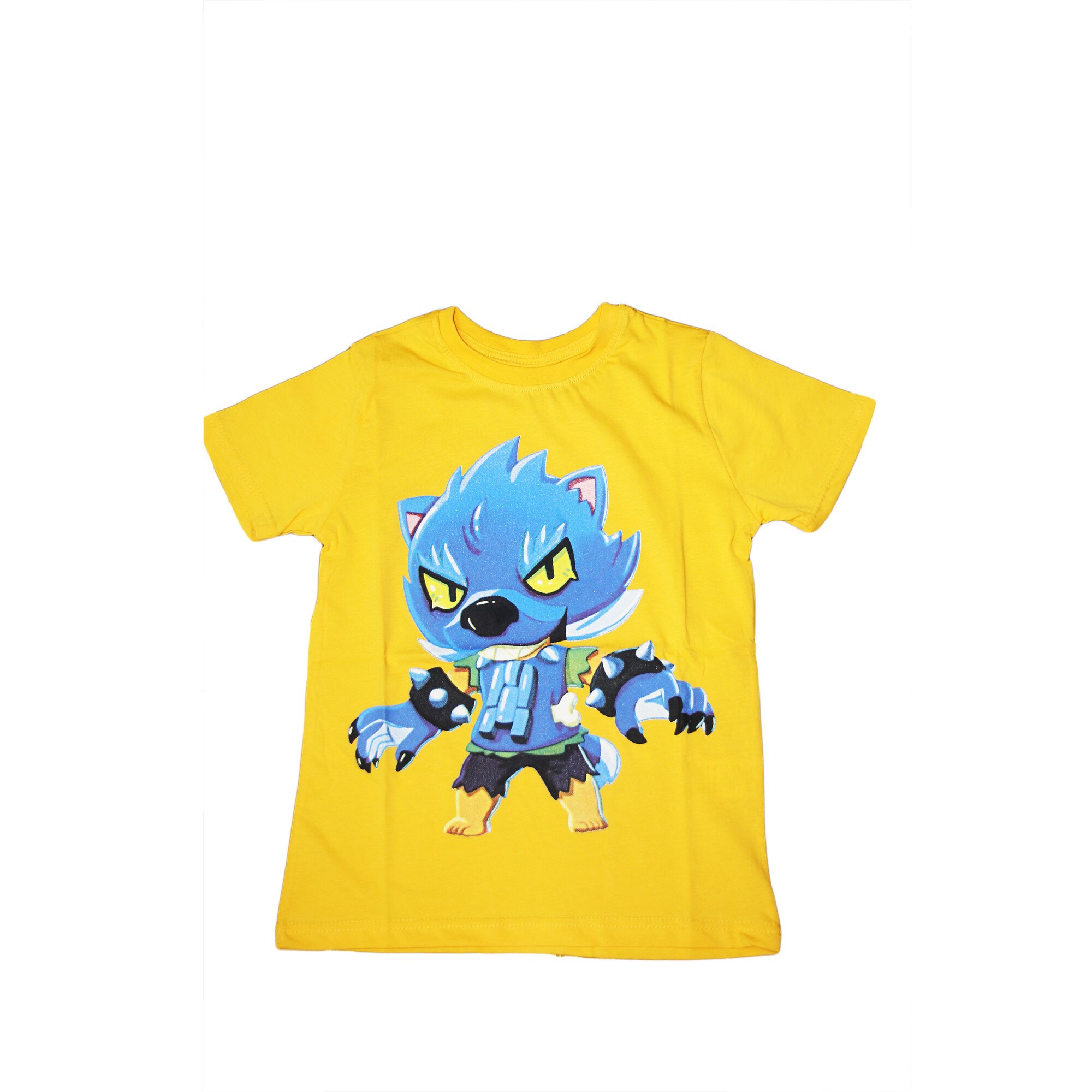Tricou Copii BRAWL STARS Werewolf Leon galben