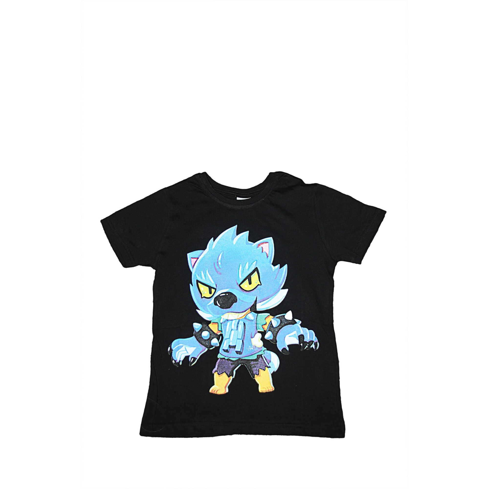 Tricou Copii BRAWL STARS Werewolf Leon negru ,9-10 ani