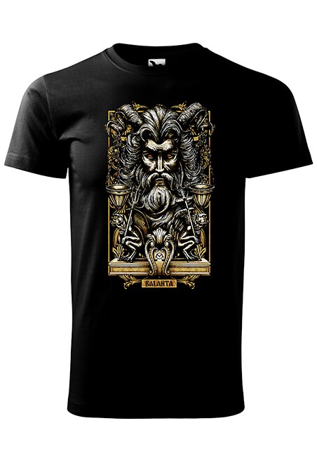 Tricou cu maneca scurta,K-off,negru,Zodia Balanta