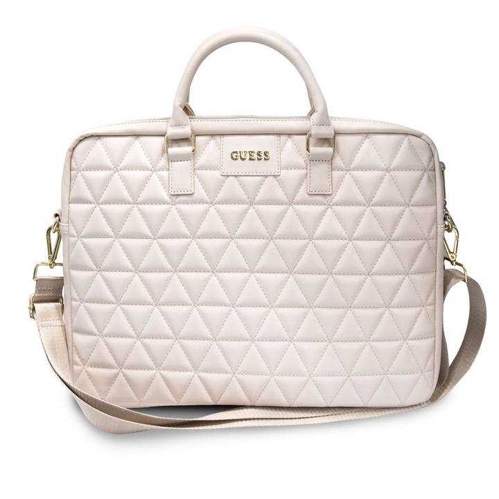 Чанта за лаптоп Guess UpTown Bag 15 inch, Бежов
