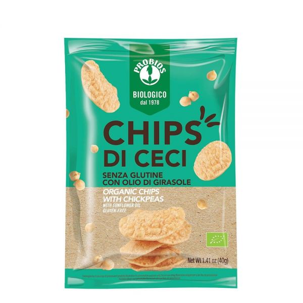 Chipsuri bio cu naut fara gluten, Probios. 40g